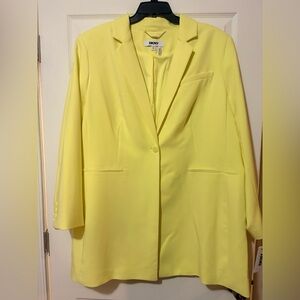DKNY Women's Bright Yellow Suit Jacket